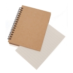 Carnet d'entreprise en carton recyclé A6 feuilles lignées GreenGo couleur marron