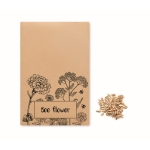 Graines de fleurs d'abeilles dans une enveloppe kraft Bee couleur beige