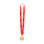 Médaille de gagnant finition dorée avec relief sur le bord vue principale