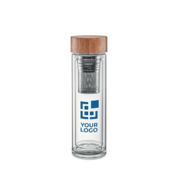 Bouteille personnalisée en verre borosilicaté, infuseur 420 ml TeaBoo